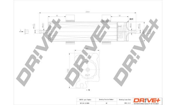 Dr!ve+ DP1110.13.0059 Fuel filter In-Line Filter, Diesel, 8mm, 8mm, with rubber bellow