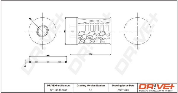 DP1110.13.0068 Dr!ve+ Fuel filters OPEL Filter Insert, Diesel