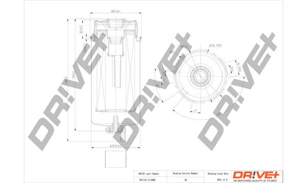 Dr!ve+ DP1110.13.0092 Fuel filter 1685 861