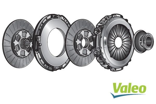 VALEO REMANUFACTURED KIT TWIN DISC 809119 Clutch kit with clutch release bearing, 400mm