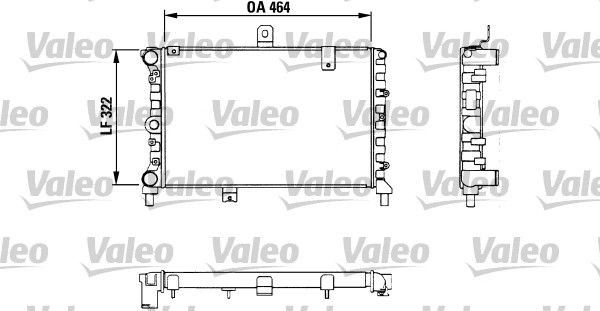 TA449 VALEO Aluminium, 464 x 322 x 34 mm, without coolant regulator Radiator 811056 buy