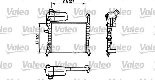 TA561 VALEO Aluminium, 378 x 322 x 23 mm, without coolant regulator Radiator 811069 buy