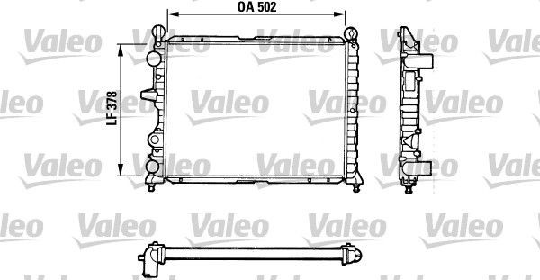 VALEO 811071 Engine radiator Aluminium, 502 x 378 x 34 mm, without coolant regulator, Mechanically jointed cooling fins