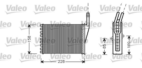 VALEO Left Heat exchanger, interior heating 812287 buy