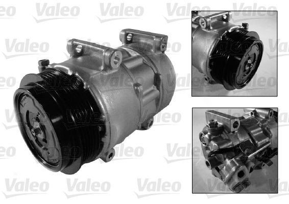 VALEO 813196 Compressore aria condizionata 6SEU, 12V, PAG 46, R 134a, con olio compressore-PAG, NEW ORIGINAL PART