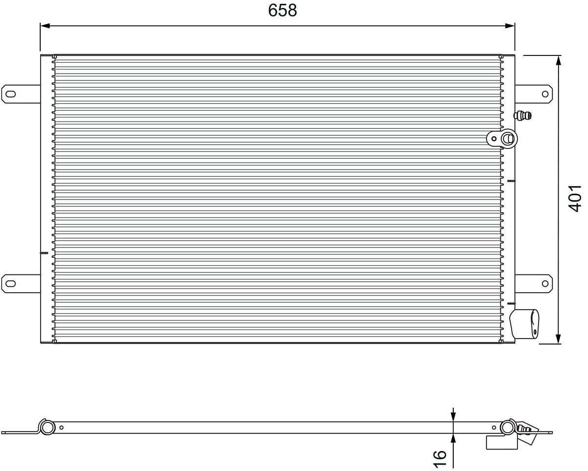VALEO 814004 Air conditioning condenser 4F0260403M