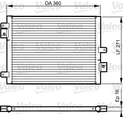 VALEO 814167 PORSCHE Air conditioner condenser