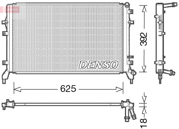 DENSO DRM02016 Engine radiator 1K0121251CM