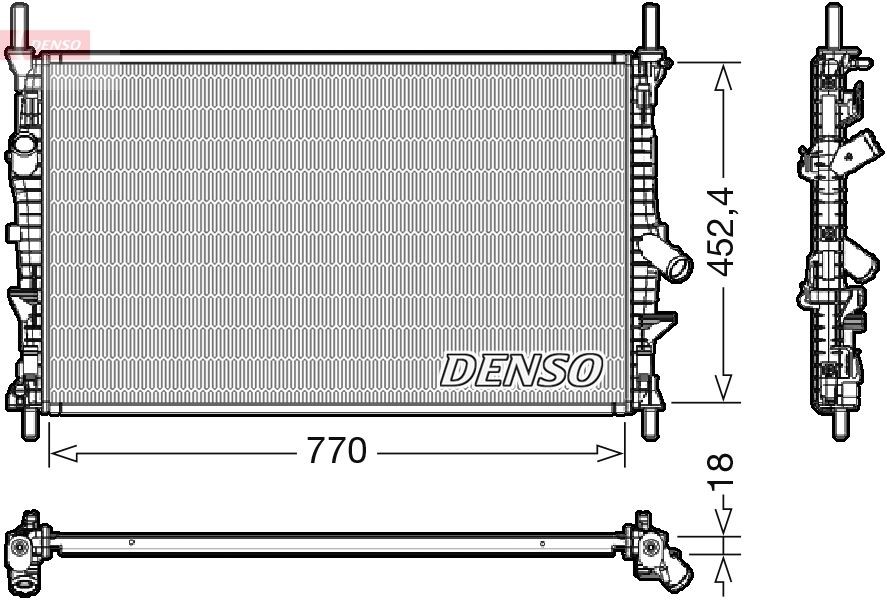 DENSO DRM10111 Engine radiator Ford Transit V363 2.2 TDCi RWD 100 hp Diesel 2013 price