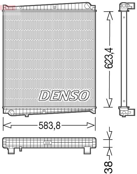 DENSO DRM23047 Engine radiator 50 01 875 216