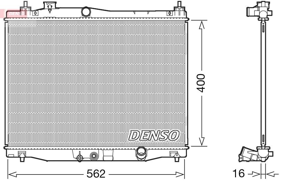 DENSO 400 x 582 x 16 mm Radiator DRM40047 buy