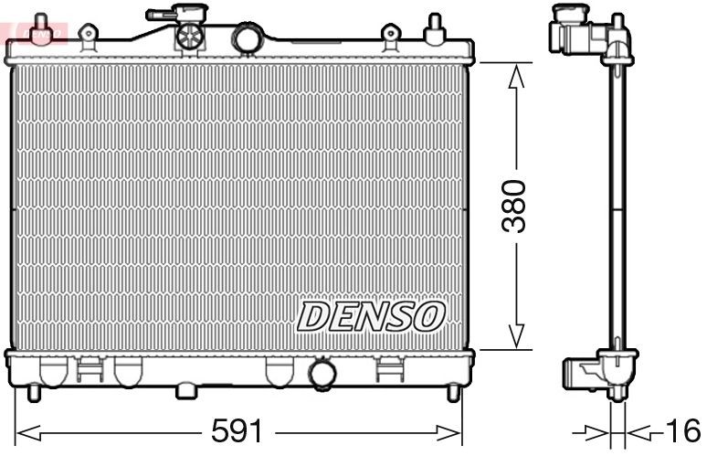 DENSO DRM46040 Engine radiator 21410-1JY0A