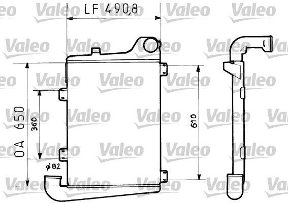 VALEO 816729 Ladeluftkühler für RENAULT TRUCKS Midliner LKW in Original Qualität