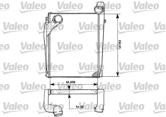VALEO 816786 Ladeluftkühler für MERCEDES-BENZ NG LKW in Original Qualität