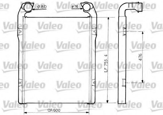 VALEO 816798 Ladeluftkühler für RENAULT TRUCKS Maxter LKW in Original Qualität