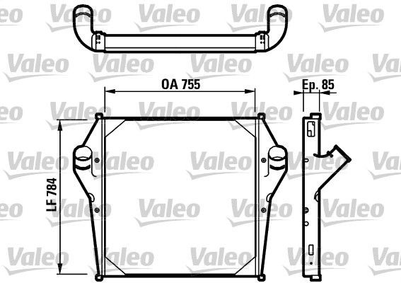 VALEO 816961 Ladeluftkühler für RENAULT TRUCKS Magnum LKW in Original Qualität