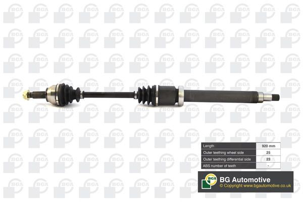 BGA Front Axle Right, 920mm Length: 920mm, External Toothing wheel side: 25 Driveshaft DS2304R buy