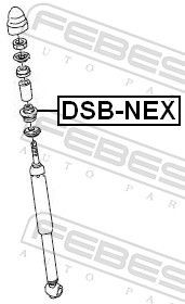 FEBEST Spacer Bush, shock absorber DSB-NEX