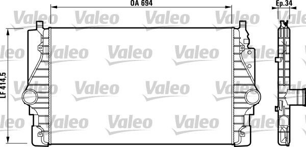 VALEO 817372 Intercooler Aluminium