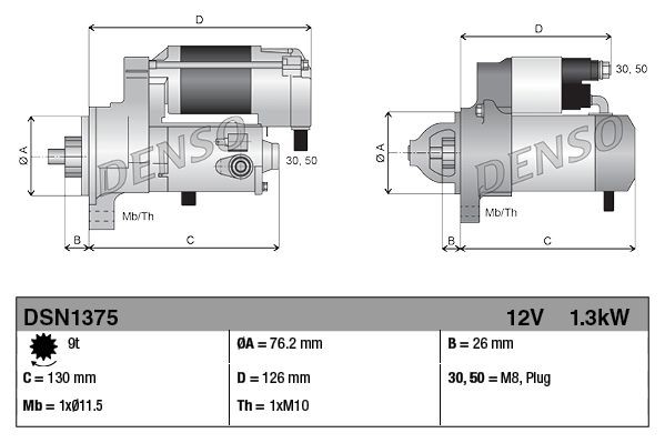 DENSO DSN1375 BMW X3 2013 Starter motors