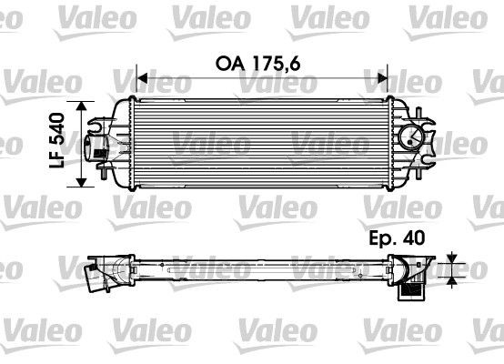 Original 817636 VALEO Intercooler charger OPEL