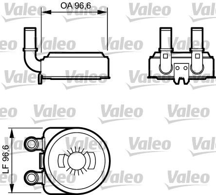 817705 VALEO Engine oil cooler VW