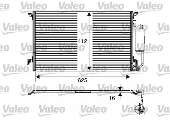 VALEO 817711 Air conditioning condenser with dryer, Aluminium, 412mm, R 134a