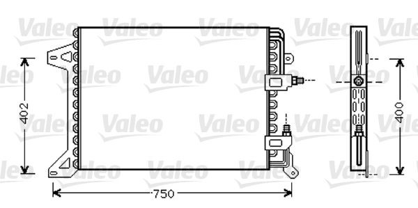 VALEO ohne Trockner, Aluminium, 486mm, R 134a Kältemittel: R 134a Klimakondensator 818038 kaufen