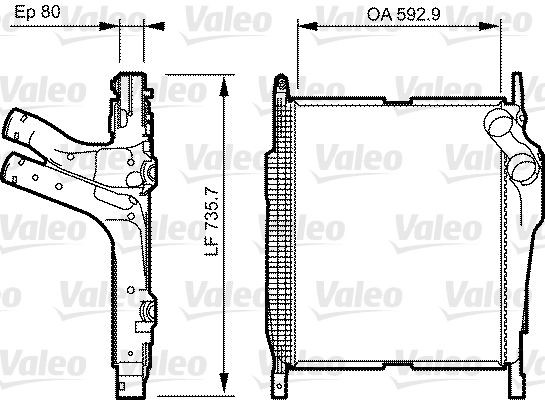 VALEO 818230 Ladeluftkühler für MERCEDES-BENZ AXOR LKW in Original Qualität