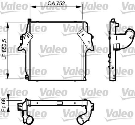 VALEO 818781 Ladeluftkühler für MERCEDES-BENZ ACTROS LKW in Original Qualität