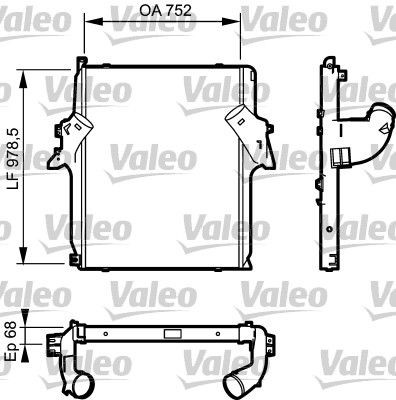 VALEO 818782 Ladeluftkühler für MERCEDES-BENZ ACTROS LKW in Original Qualität