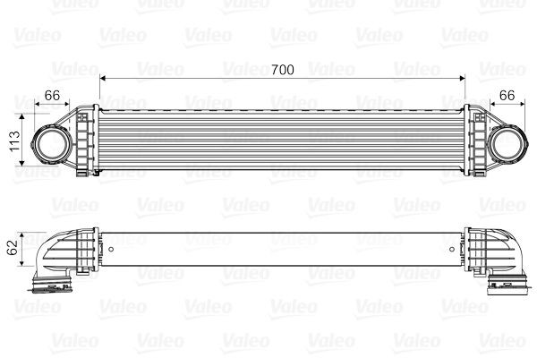 Original VALEO Intercooler charger 818806 for MERCEDES-BENZ A-Class