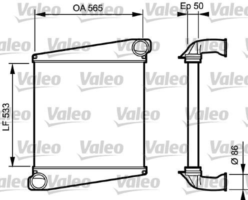 VALEO 818871 Ladeluftkühler für VOLVO FL 6 LKW in Original Qualität
