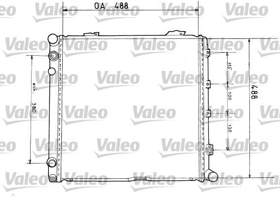 VALEO 819373 Engine radiator Aluminium, 488 x 488 x 42 mm, Brazed cooling fins