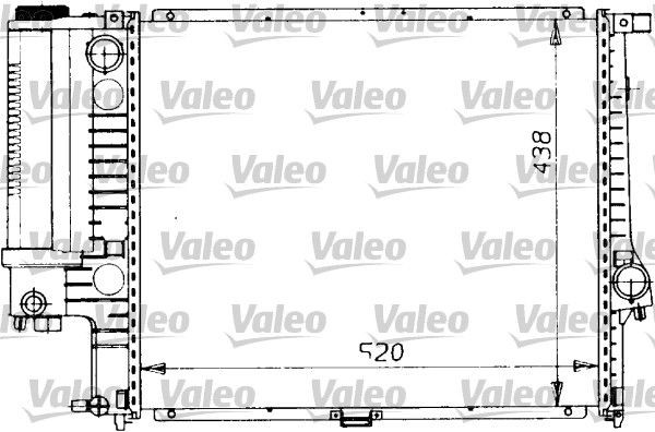VALEO 819412 Engine radiator Aluminium, 520 x 438 x 41 mm, without coolant regulator, Brazed cooling fins