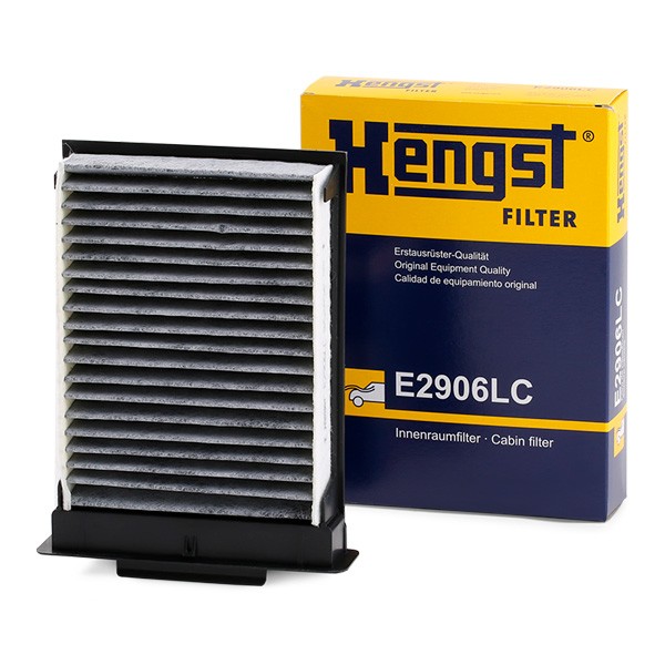 HENGST FILTER E2906LC Pollen filter Activated Carbon Filter, 181 mm x 138 mm x 44 mm