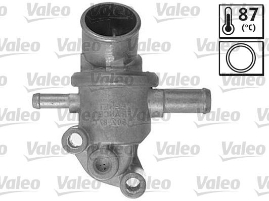 819959 VALEO Coolant thermostat SEAT Opening Temperature: 87°C, with gaskets/seals, with housing