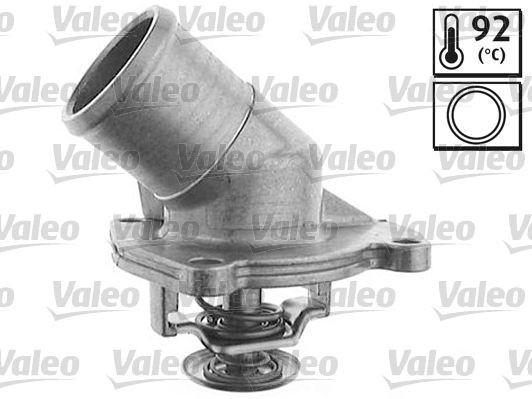 Coolant thermostat VALEO Opening Temperature: 92°C, with gaskets/seals, with housing - 820151