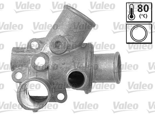 VALEO Opening Temperature: 80°C, with gaskets/seals, with housing Thermostat, coolant 820161 buy