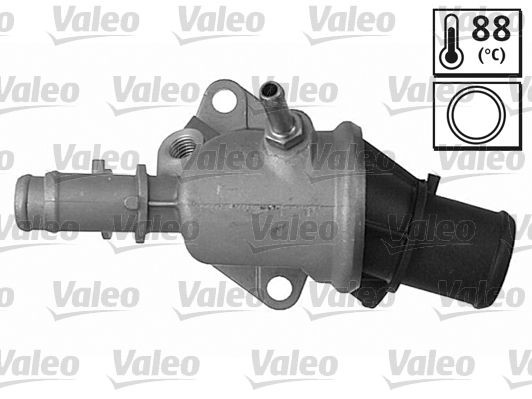 820410 VALEO Coolant thermostat ALFA ROMEO Opening Temperature: 88°C, with gaskets/seals, with housing