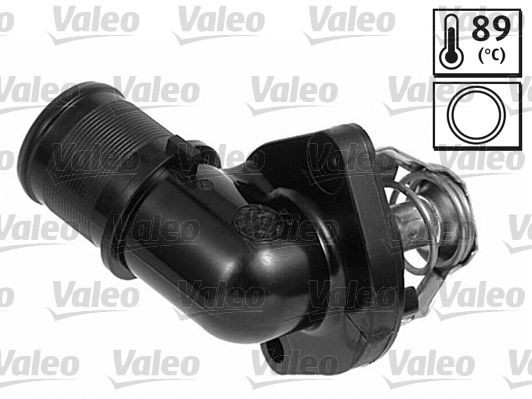VALEO 820430 Engine thermostat Opening Temperature: 89°C, with gaskets/seals, with housing