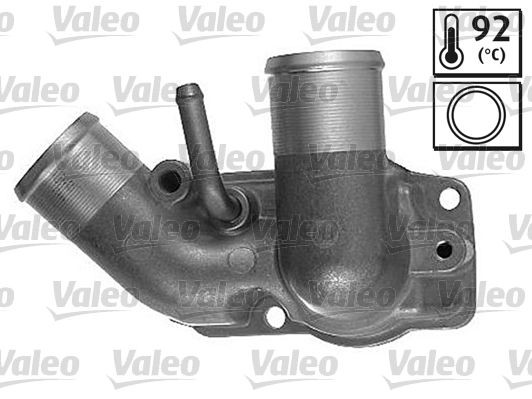 VALEO 820594 Engine thermostat Opening Temperature: 92°C, with gaskets/seals, with housing