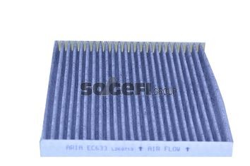 SIC3551 TECNOCAR Activated Carbon Filter, 265 mm x 191 mm x 19 mm Width: 191mm, Height: 19mm, Length: 265mm Cabin filter EC633 buy
