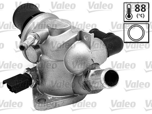 VALEO 820926 Engine thermostat Opening Temperature: 88°C, with gaskets/seals, with housing