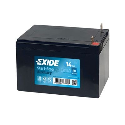 EK143 (EK143) EXIDE Start-Stop, Start-Stop Auxiliary 12V 14Ah 80A B0 Lead-acid battery Cold-test Current, EN: 80A, Voltage: 12V, Terminal Placement: 3 Starter battery EK143 buy