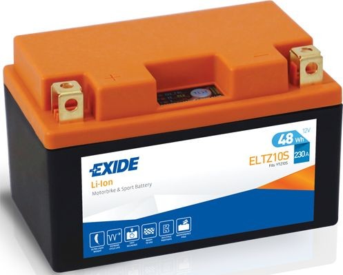ELTZ10S EXIDE Li-ion ELTZ10S Batterie 12V 4Ah 230A Li-Ionen-Batterie,  Lithium-Ferrum-Batterie (LiFePO4), mit Ladezustandsanzeige für Motorrad