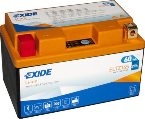 EXIDE Li-ion ELTZ14S HONDA Motorroller Batterie 12V 5Ah 290A Li-Ionen-Batterie, Lithium-Ferrum-Batterie (LiFePO4), mit Ladezustandsanzeige