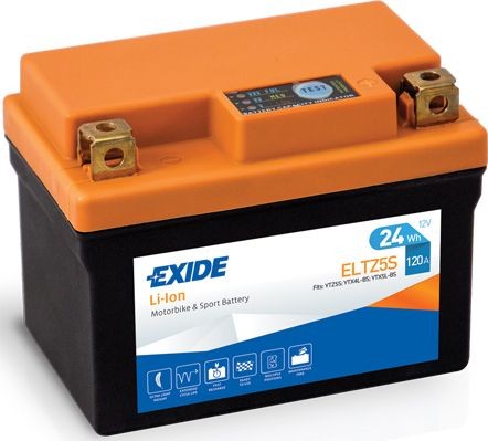 ATALA SKEGGIA Batterie 12V 2Ah 120A Li-Ionen-Batterie, Lithium-Ferrum-Batterie (LiFePO4), mit Ladezustandsanzeige EXIDE Li-ion ELTZ5S