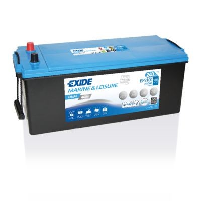 625AGM EXIDE 12V 240Ah 1200A B0, DUAL AGM Battery Cold-test Current, EN: 1200A, Voltage: 12V, Terminal Placement: 3 Starter battery EP2100 buy