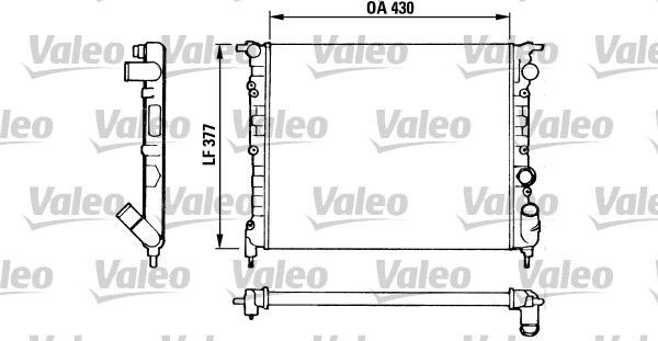 TA489 VALEO Aluminium, 378 x 430 x 23 mm, without coolant regulator, Mechanically jointed cooling fins Radiator 883875 buy